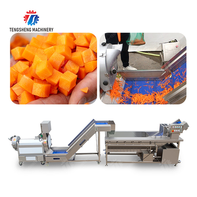 Double head cutting-hoisting-vortex washing production line Fruit Vegetable FOOD processing production Machine