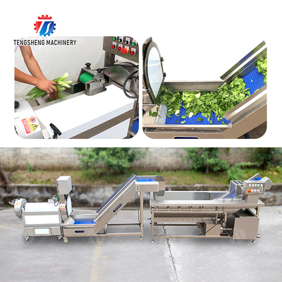 Double head cutting-hoisting-vortex washing production line Fruit Vegetable FOOD processing production Machine