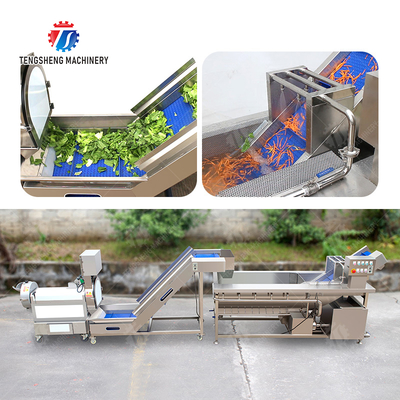 Double head cutting-hoisting-vortex washing production line Fruit Vegetable FOOD processing production Machine