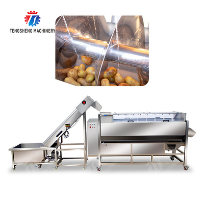 Pre-foaming hoisting roller brush washing production line Fruit Vegetable FOOD processing production Machine