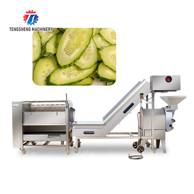 Roller washing and cutting production line Fruit Vegetable FOOD processing production Machine