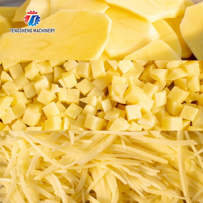 2.25kw 1000kg/h Commercial large double - head vegetable cutting machine multi-functional dicing silk section machine