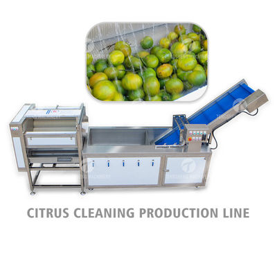 Air Brush Cleansing Citrus Processing Line, Jalur Pengolahan Kentang Penghapusan Sullage Anti Abrasi